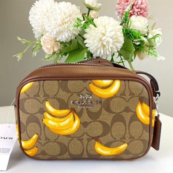 Coach Handbags - Coach CR175 Mini Jamie Camera Bag, Signature Canvas with Banana Print in Khaki